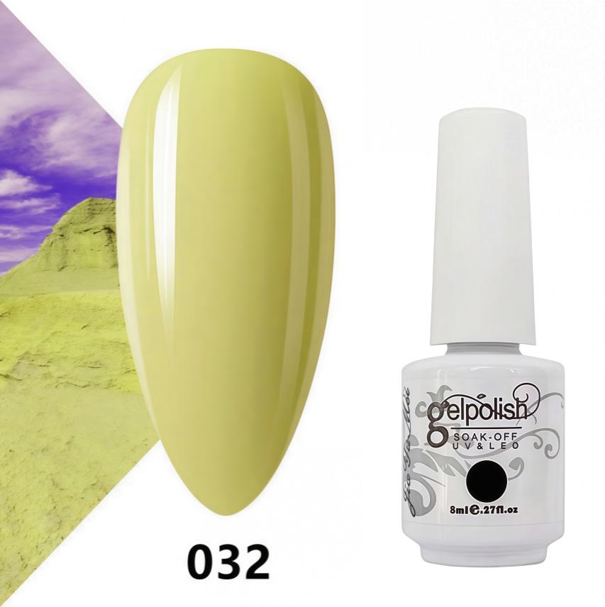 Amber Gel Polish Set: Gel Polish Manicure Kit with Whitening, Base Coat, and Sealer.