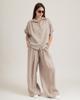 Women's Linen Suit Butella 26147 S Mink (shirt, Pants)