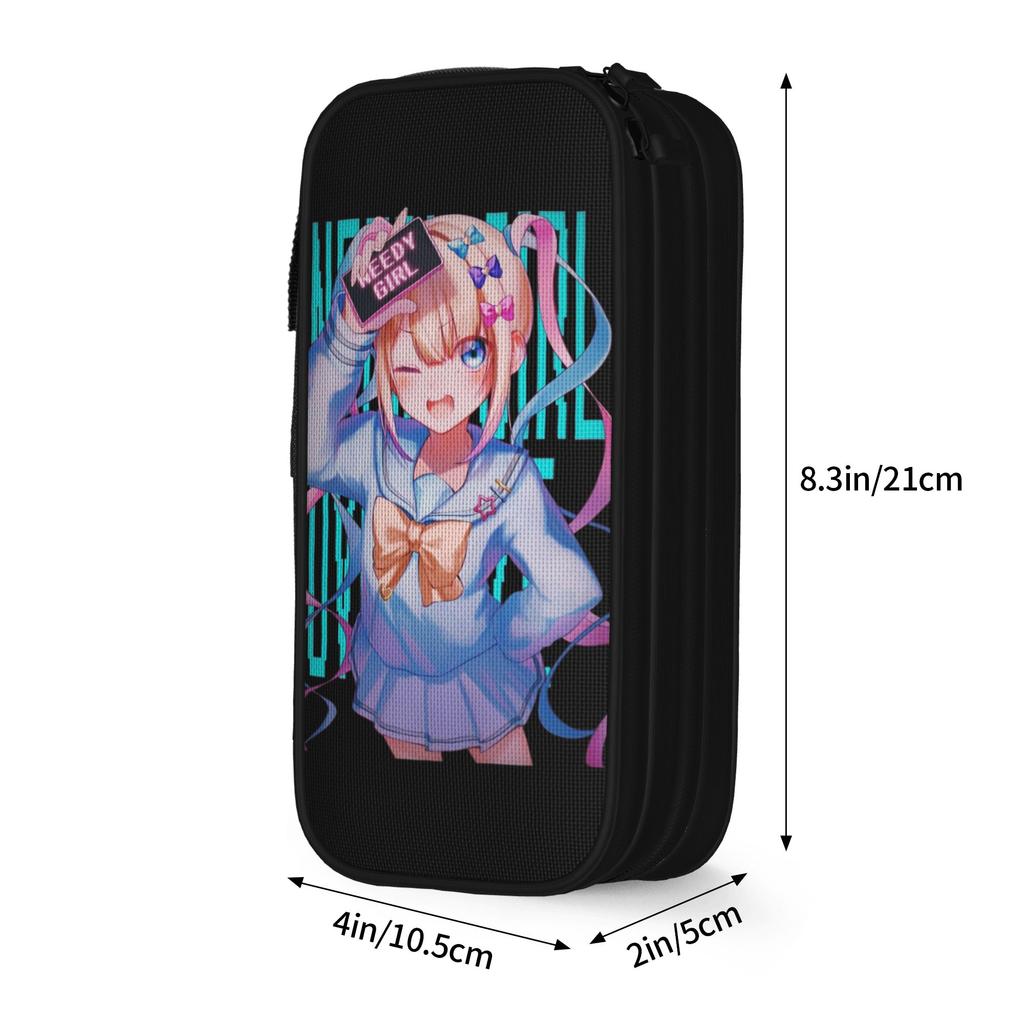 Needy Streamer Overload KAngel Pencil Case Creative Pen Bags Girl Boy Large Storage Office Zipper Pencil Box