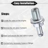 PCV Valve Compatible for Honda CR-V 2002-2009 for Honda Accord 2003-2007, Durable Metal Silver Tone Exhaust Positive Crankcase Ventilation Valve