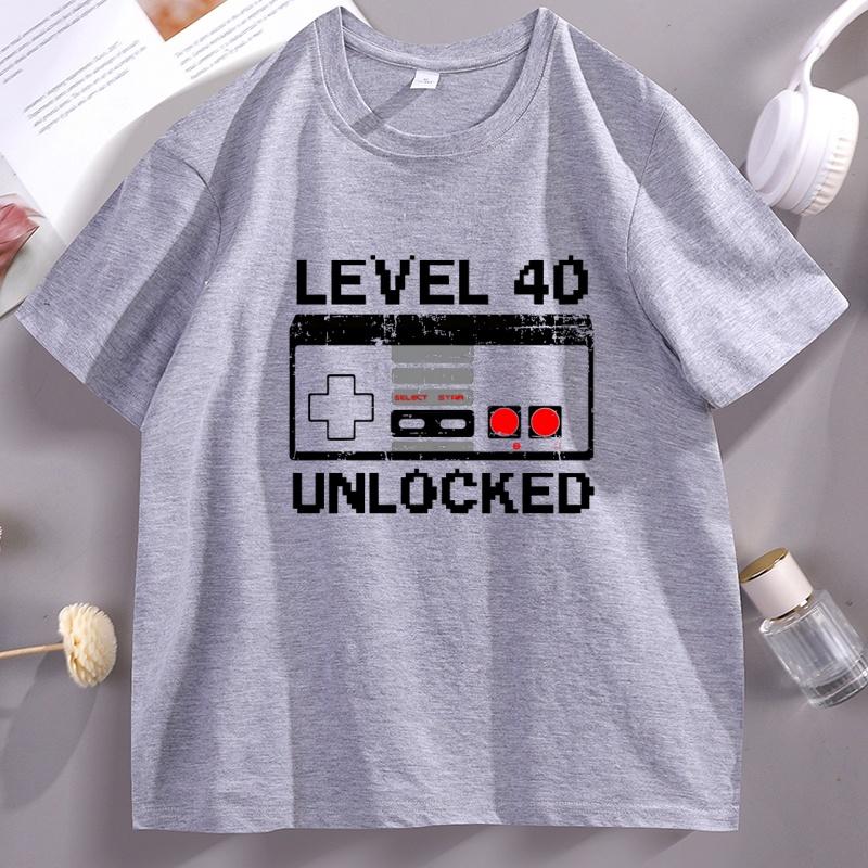 Level 40 Freigeschaltet Gamer T-Shirt Geburtstagsparty T-Shirt 40. Geburtstag Geschenk für Ihn Lustiges Geburtstags Gaming Tee Videospiel Kleidung