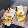 Golden Galloping Horse For Samsung Galaxy S20 FE S21 S22 S23 Plus S24 Ultra S25Ultra S21+ S9+ S22Plus Golden Glass Phone Case