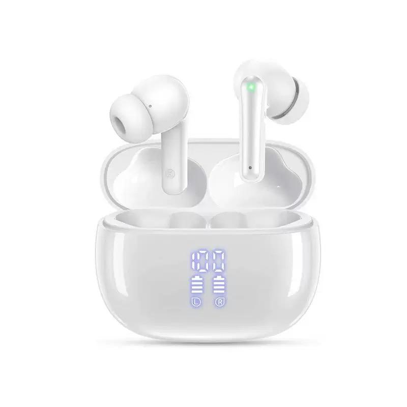 Fones de Ouvido Sem Fio Bluetooth Fones de Ouvido 40H Tempo de Reprodução Estéreo Graves Profundos LED Visor de Energia IPX7 Fone de Ouvido Intra-Auricular com Microfone para iPhone Android