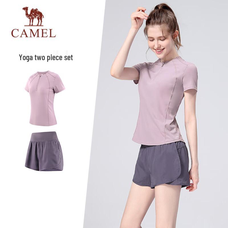 CAMEL Women s Running & Fitness Two-Piece Shorts Set XXL
