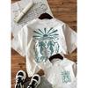 Chic Boho Mermaid Stateunisext Shortsleeved Tshirt Crew Neck Casual Top For Unisex Trendy Spring Summer Outfit Ladys Tops