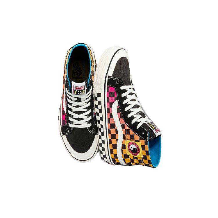 Vans T&C Surf Designs X Sk8-Hi 138 Decon Checkerboard Unisex Sneakers Multi-Color Marshmallow VN0A3MV1A5G