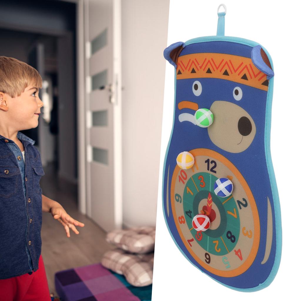 Kids Dart Board Game Set Double Sided Sticky Balls Improve Attention Party Game Dart Board Toys for