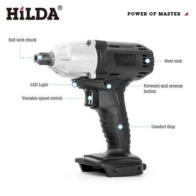 Hilda Portable Lithium Electric Screwdriver with Brush Charging & Wrench Set for Car Repair and Carpentry.