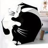 1 Stück Katze YinYang Automatisches Öffnen 8 Rippen Winddichter Regenschirm, Reise & Pendeln, Geeignet für Alle Jahreszeiten, Leicht Tragbar 125