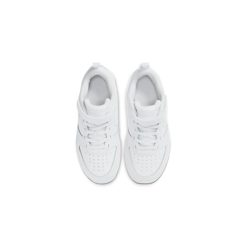 Nike Court Borough Low 2 Triple White PS Sneakers BQ5451-100