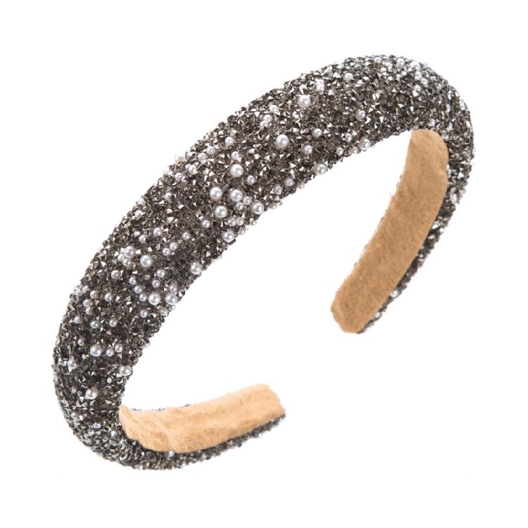 Роскошная повязка для волос со стразами, сверкающий обруч для женщин, гибкий и надежный для элегантных официальных причесок
