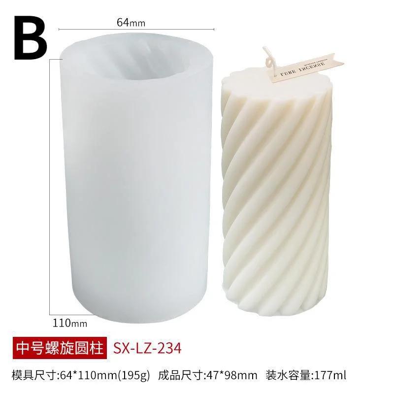 

Спиральная цилиндрическая свеча для благовоний силиконовая форма DIY креативный автомобильный диффузор ручная работа гипсовая форма для мыла DEEP BLUE