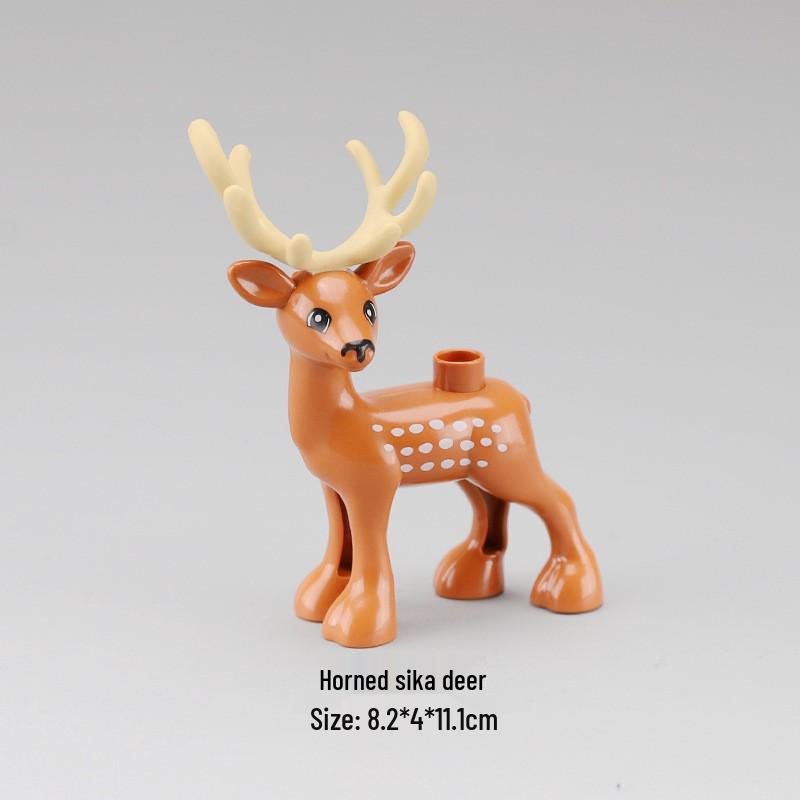 Gegele Lego-Compatible Building Blocks: Large Particles & Small Animal Accessories - Ocean, Zoo, Dinosaur Educational Toys
