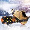 Outdoor Silicone Ice Cleats: Anti-slip Shoe Covers with 24 Teeth Snow Spikes & 10 Teeth Steel Mountaineering Claws