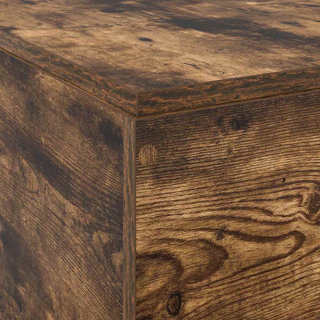 Storage Bed Frame Smoked Oak 150 X 200 Cm