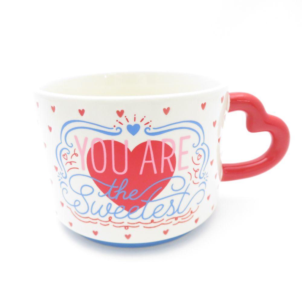 Unused STARBUCKS Starbucks Valentine 2022 Stacking Mug Heart Handle White Mug Limited SO2651E1 [Used]