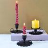 1PC Candle Stand Black Iron Home Decoration Metal Pillar Candleholder Candle Holder Desktop Cast Decor Taper Candlestick Wedding