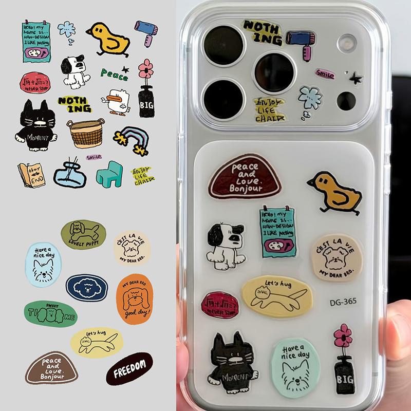 Cute Cartoon Stickers For Phone Case Diy Stickers Aesthetic Kawaii Stickers Decorations Party Stickers Accessories