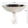 Marble Base Decorative Tray, Stainless Steel Tableware, High Footed Fruit Tray, Ornaments, Large Fruit Bowls, Kitchen Utensils