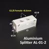 Aluminium Splitter 1/8" 1/2" BSP Internal Thread Port 2 3 4 5 6 7 8 9 10 Way 1/4 Pneumatic Air Manifold Distributor Connector