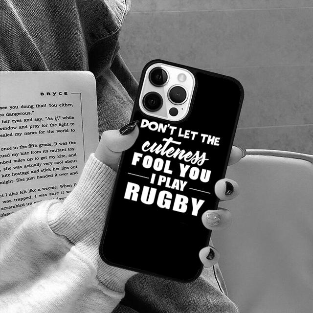Cute Rugby Player Phone Case Cover for iPhone 17 Air 16 16e 15 13 14 11 12 Pro Max Plus  Coque Fundas Shell