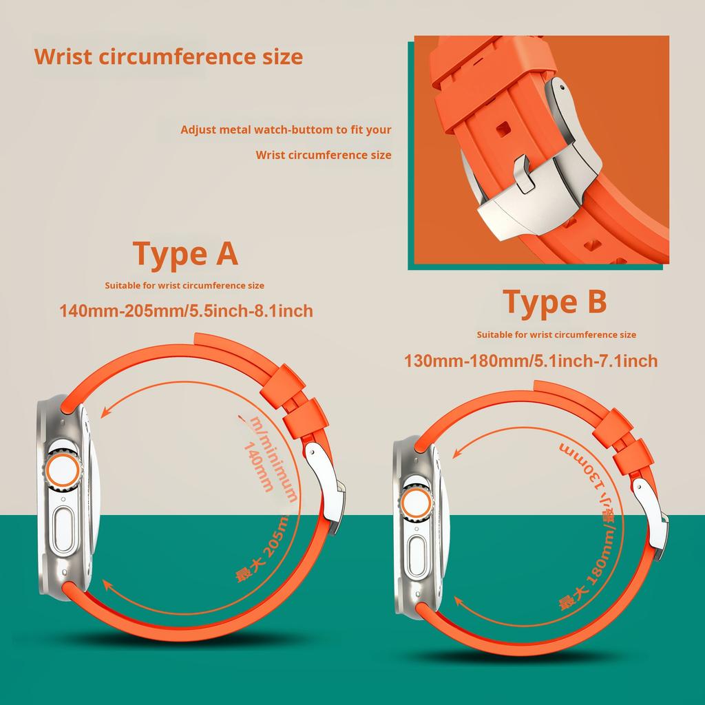 Factory Supply Low Price 38mm 40mm 41mm 42mm 45mm 49mm Silicone Sport Loop Pin Buckle for Watch Band for Strap