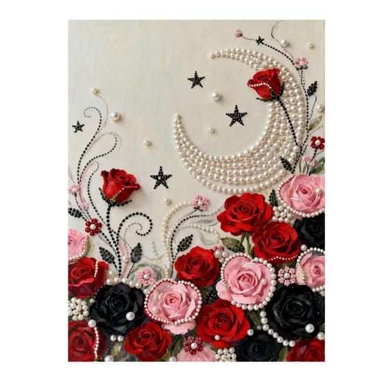 Набор для рисования жемчугом своими руками Замок Подсолнух 3D Имитация жемчуга Арт-ремесло Набор для украшения стен дома D