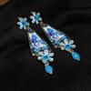 Vintage Rhinestone Flower Ear Cuff - Light Luxury European Retro Style Earrings
