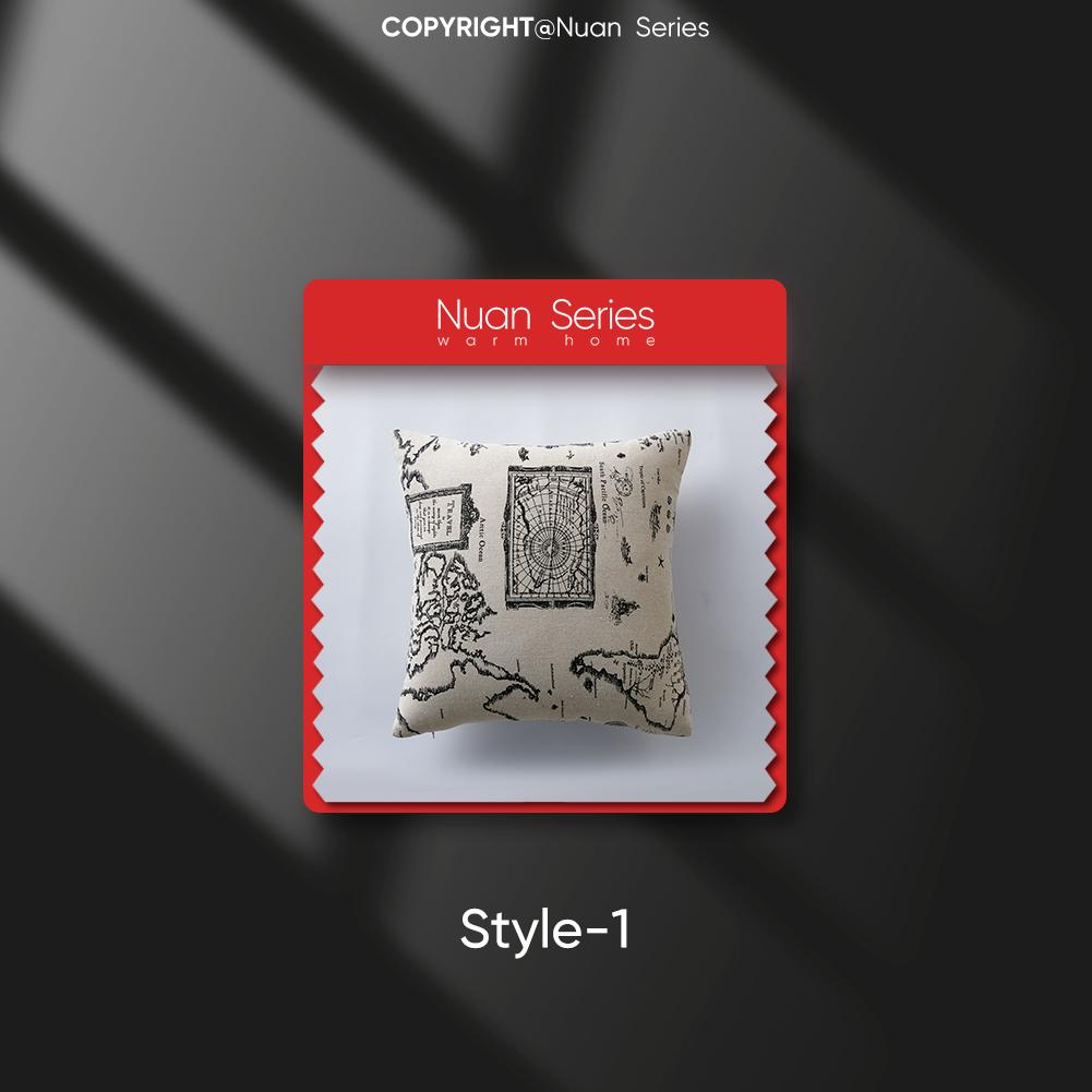 

1 шт. серия Nuan современная и универсальная мягкая наволочка в стиле ретро с принтом для дивана-кровати гостиной спальни домашнего декора 30x50 см/45x45 см/50x50 см 45cm x 45cm