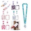 Cute Cartoon Id Card Holder With Retractable Lanyard For Work, School, And Travel