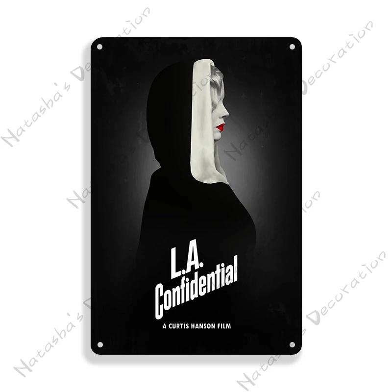 Classic Movie Sign L.A. Confidential Retro Meta Sign Rusty Metal Poster Home Bar Pub Decorative Sign Wall Decoration Wall Decor