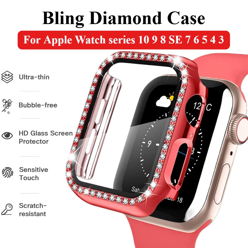 Sklo+Pouzdro Pro Apple Watch Series10 46mm 9 8 SE 7 6 5 4 3 nárazník Apple watch Ultra1/2 49mm Pouzdro 44mm 40mm 45mm 41mm iWatch 42mm 38mm Příslušenství