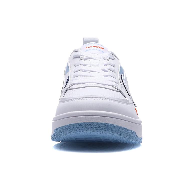 New LiNing Haichuan Slip Resistant Cushioning Abrasion Resistant Lightweight Low Top Skateboard Shoes Men's White Blue AGCT377-2