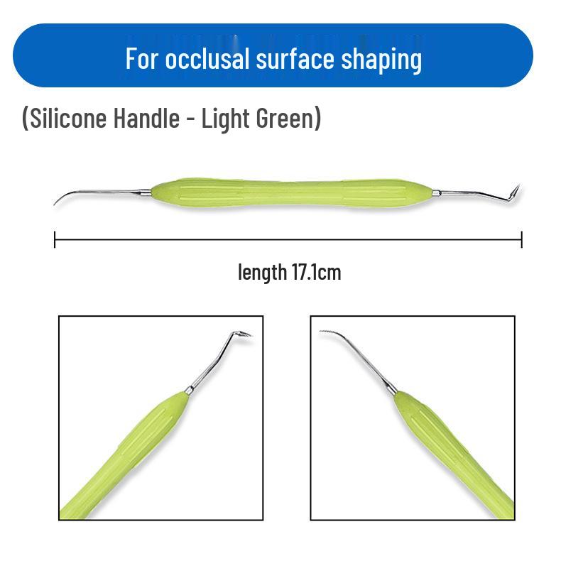 Dental Aesthetic Filling Resin Trimmer Kit, 7-Piece, New Silicone Handle, High-Temperature Resistant.