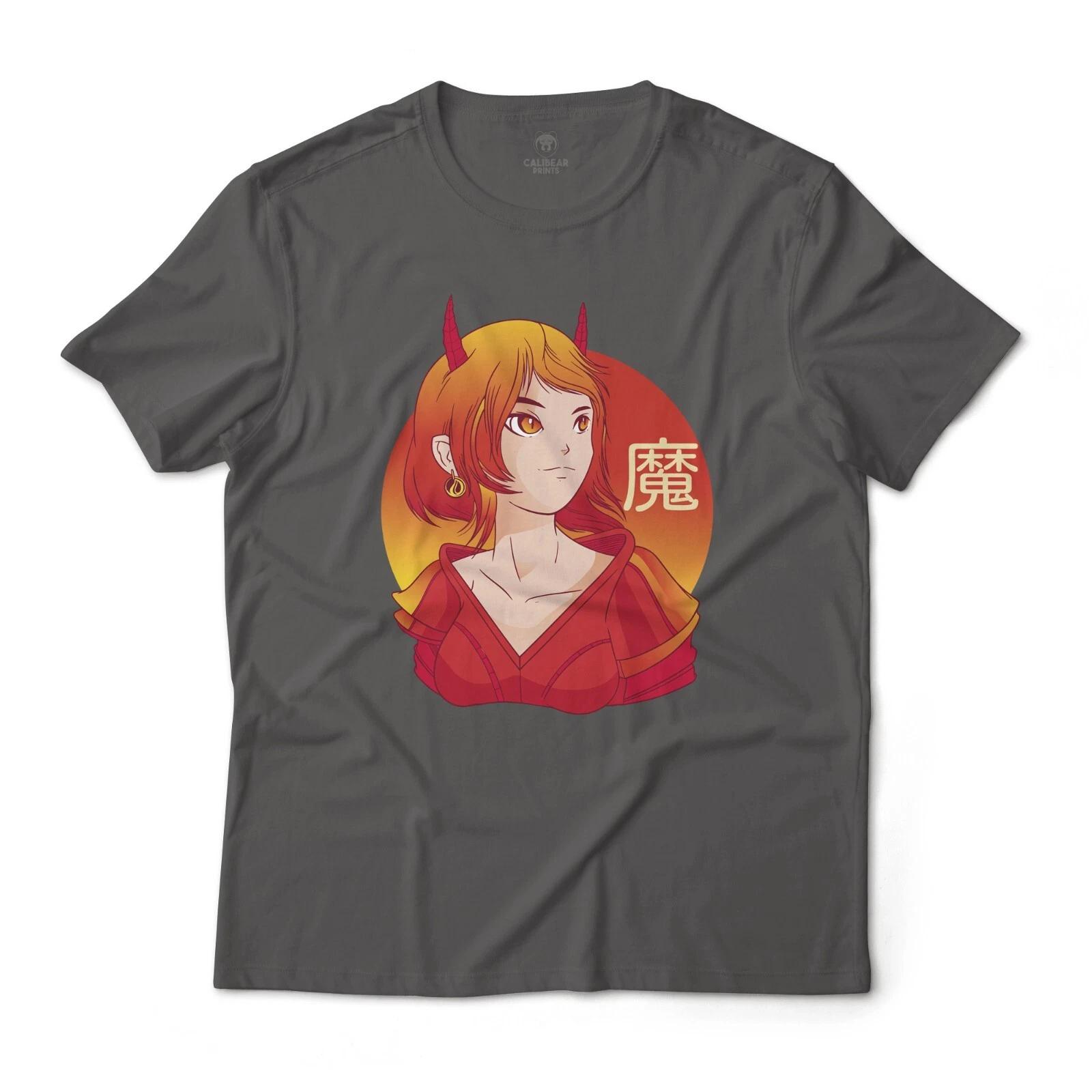 

Anime Devil Magic Girl Graphic T-T-Shirt Lightweight Cotton Tee L
