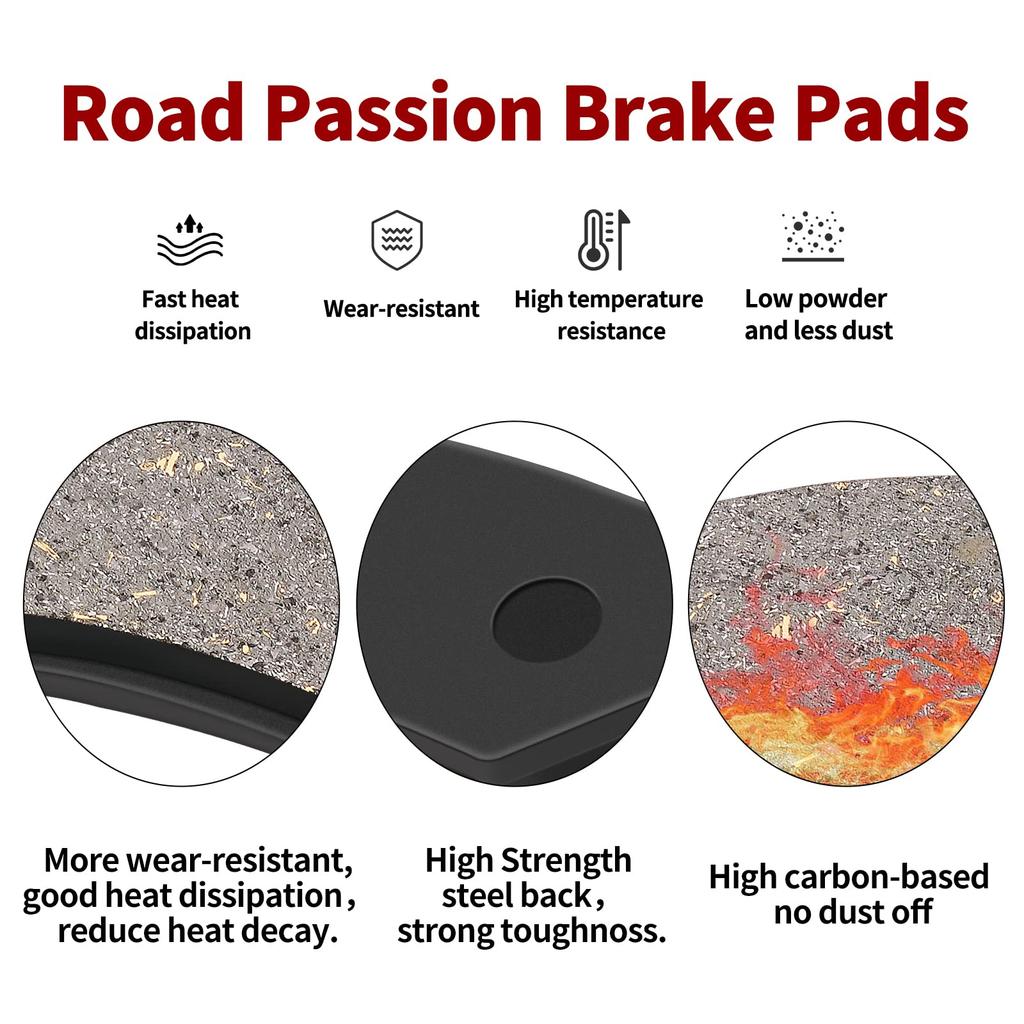 Road Passion Motorcycle Front Brake Pads for KAWASAKI W650 (EJ 650 A/C) 1999-2005 / W800 (EJ 800) (All Models) 2011-2015