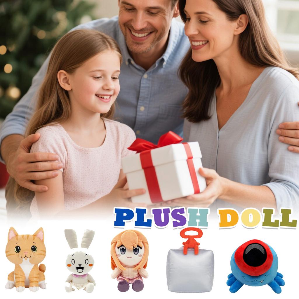 Plysjdukke, leketøysgave, tegneserie, filledukke for barn, gavepute for barn(Ingen standard)