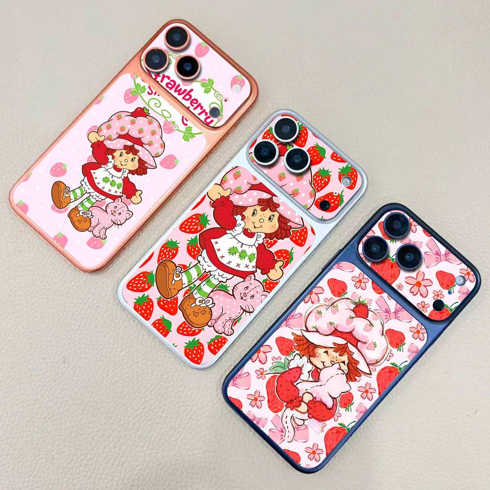 Cartoon Girl S-Strawberry S-Shortcake For IPhone 17 Pro 17 Pro Max Rear Skin Wrap Decal Protective Sticker