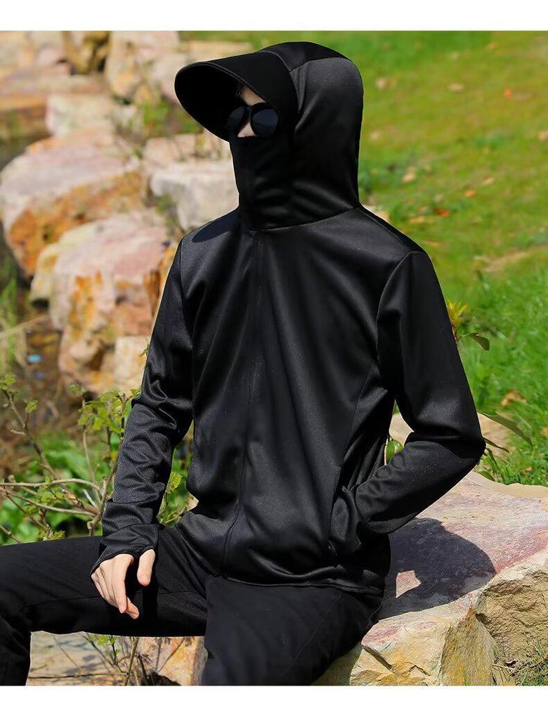 Unisex Ice Silk Cooling Sun Protection Lightweight Quick-Dry Sportswear for Outdoor Fishing
