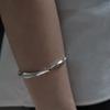 Youngglow Silver925 Rough Bangle Bracelet