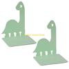 W89C 2 Pcs Dinosaur Bookends Metal Book Holders Book End Book Stoppers Book Support Desk Organisers for Books Magazines