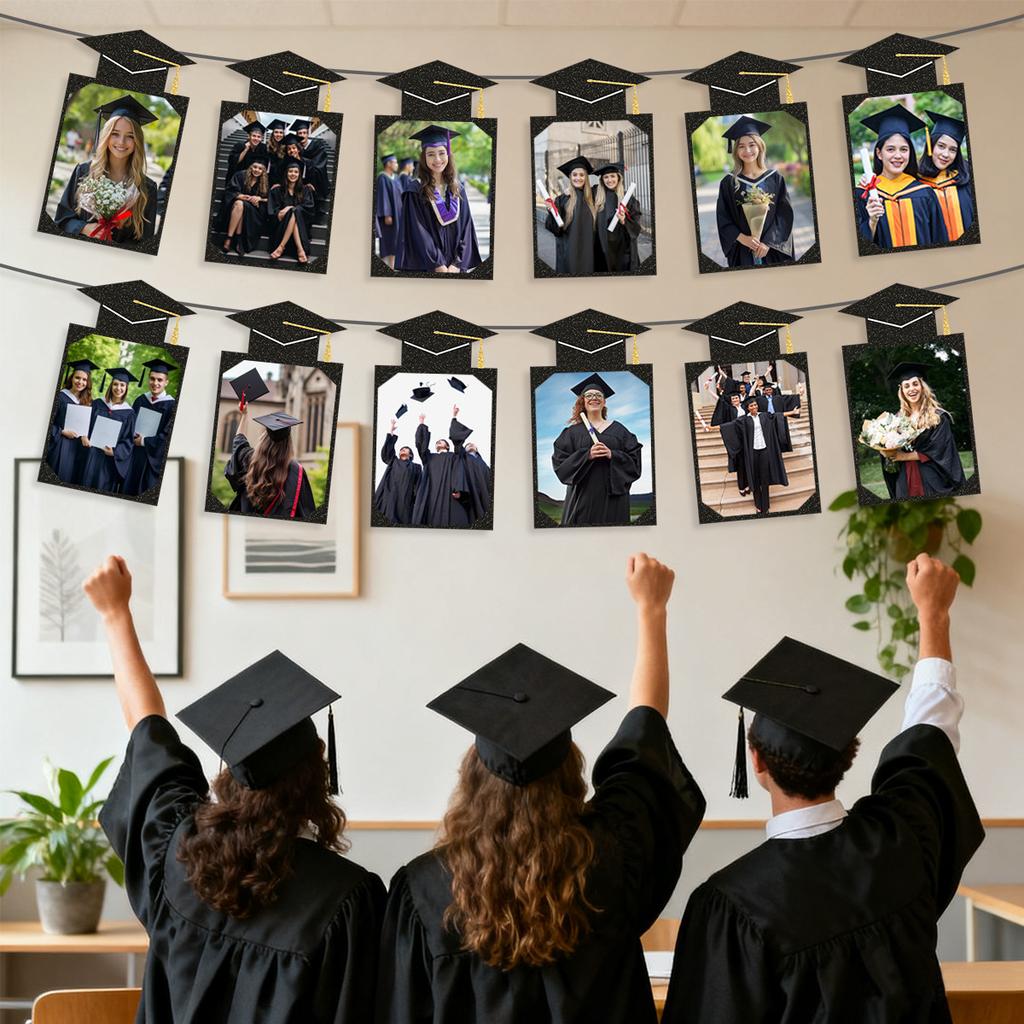 Graduation Season Theme Party Decoration School Reunion Arrangement Photo Frame Flag