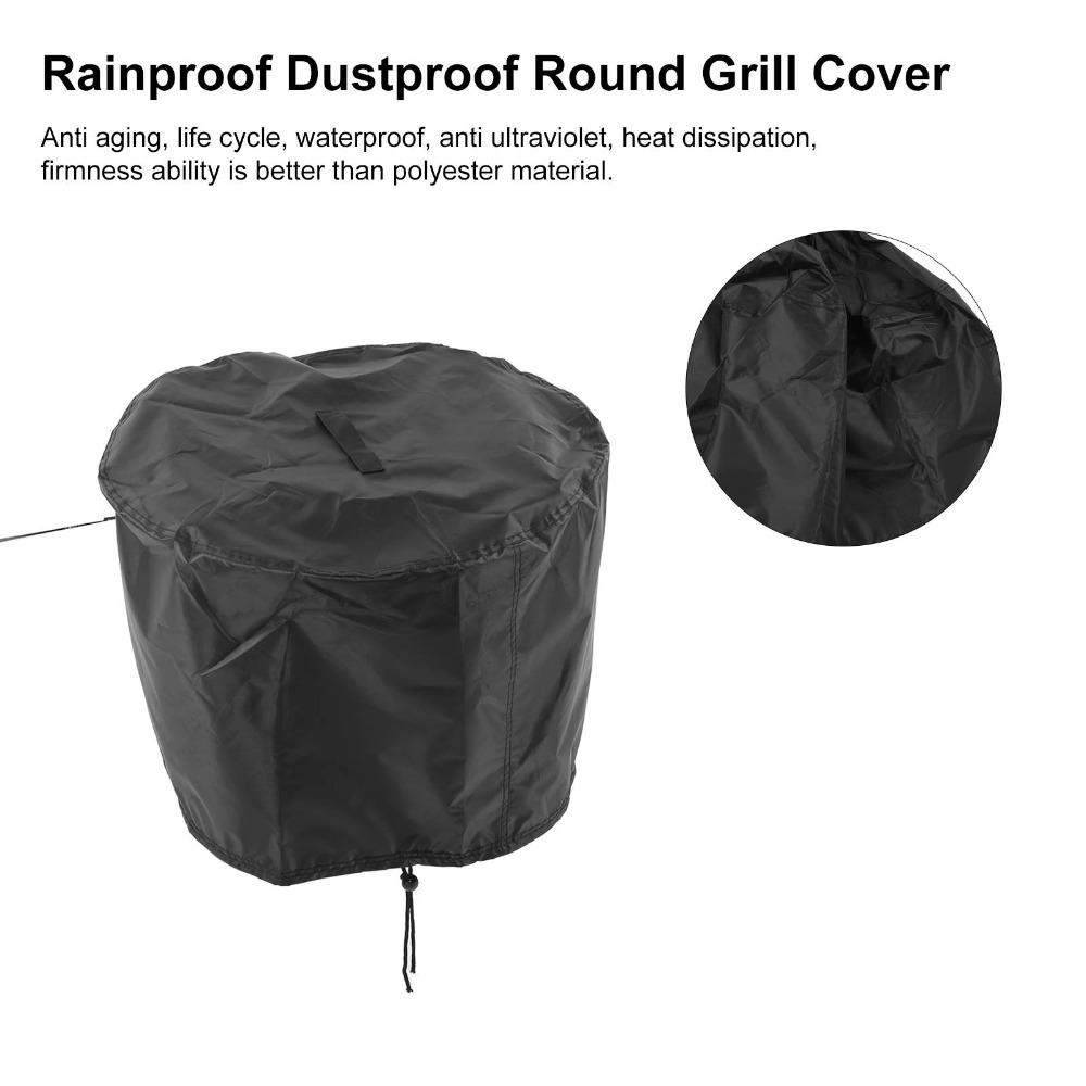Rainproof Barbecue Round Cover Dustproof Waterproof BBQ Cover Electric Grill Cover Outdoor Use