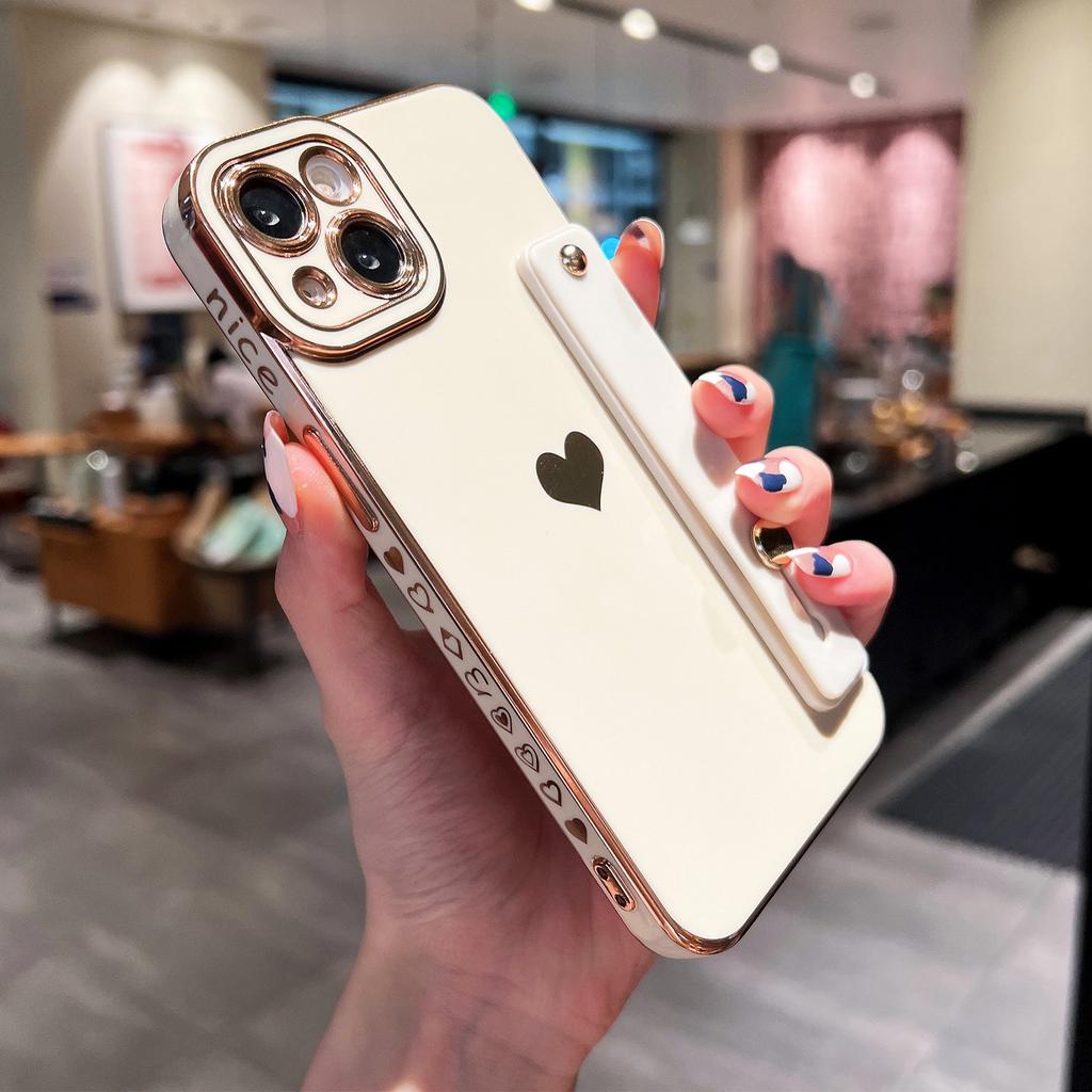 Angel Eye Electroplating Side Strap Figure 16 Apple Soft Case 15 Love Strap Wrist Strap Applicable to iPhone17ProMax