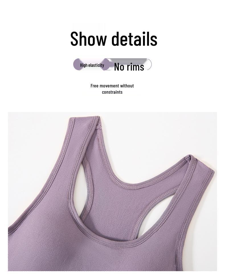 Women's Large Bust Minimizer Wireless Sports Bra - Shockproof Yoga Fitness Vest