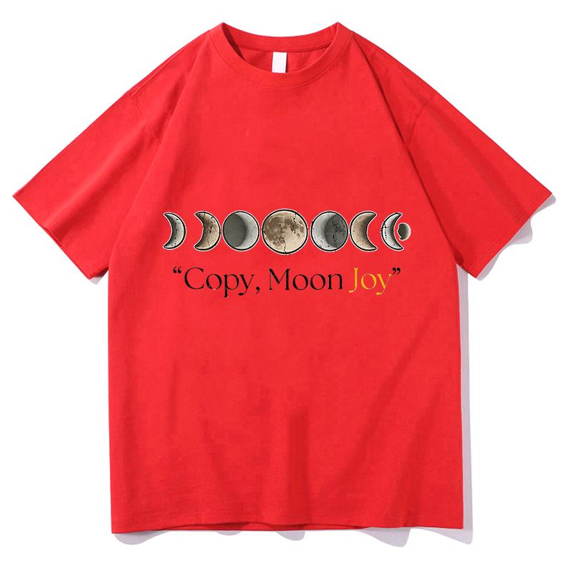 Copy Moon Joy Tshirt Funny Unisex Fashion TShirt Cotton Graphic Tees Casual Short Sleeve Aesthetic Printed Graphic Tees Clothes