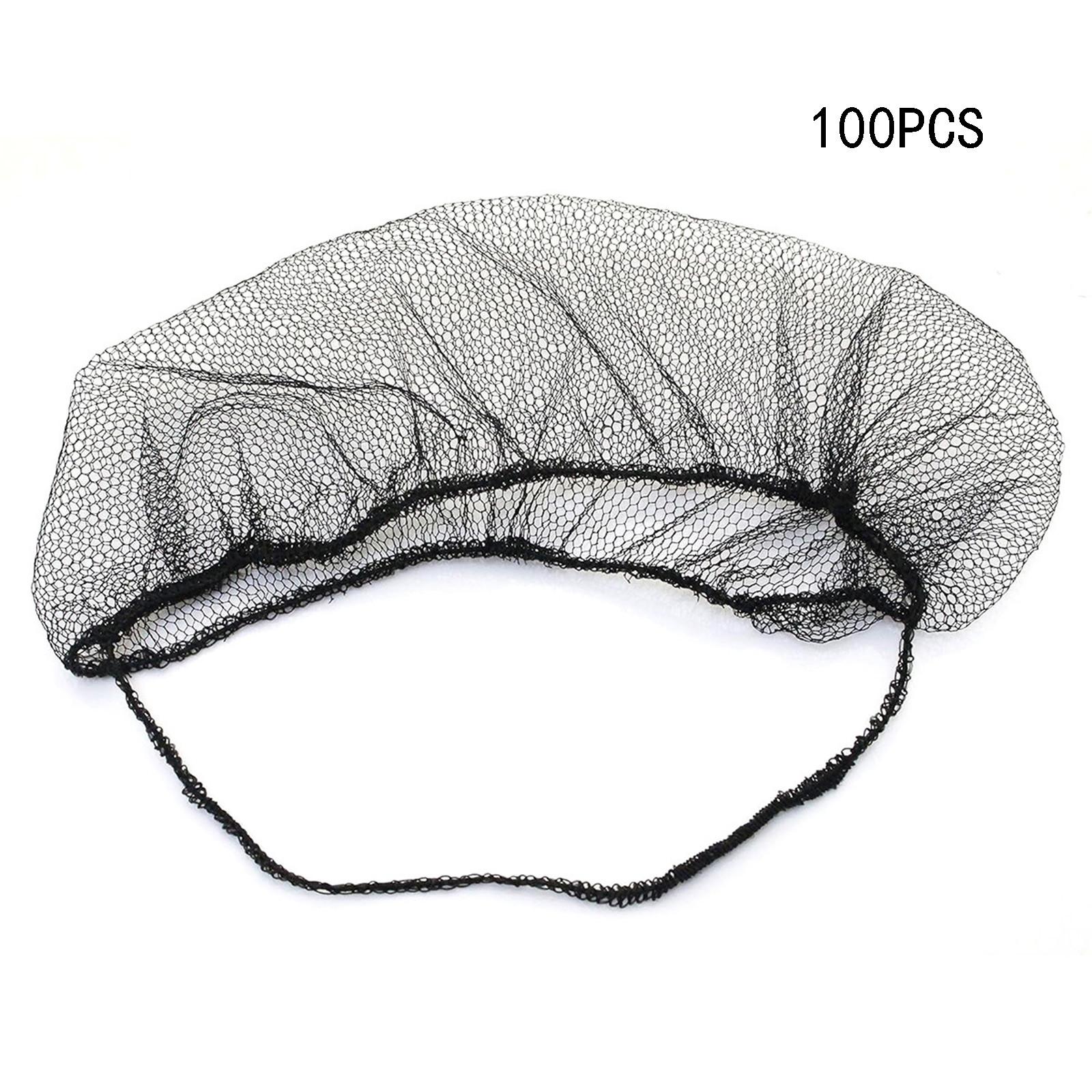 

100 Piece Disposable Honeycomb Mesh Beard Net Cover One Size чорний