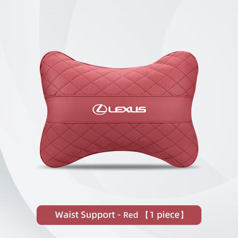 Nappa Leather Car Headrest Neck Pillow Waist Cushioning For Lexus F-SPORT ES RX NX LS UX LM LX GX LC RZ IS CT GS RC HS SC TX LBX ZJ3