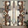 Elegant Tribal Feather Decor Curtains Luxurious Style Suitable Bedrooms Living Rooms Decorative Curtain With Rod Pocket Polyester Perfect For Great