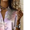Women's floral blouse - elegant collar button design, suitable for both casual and professional wear, suitable for office and daily outfits